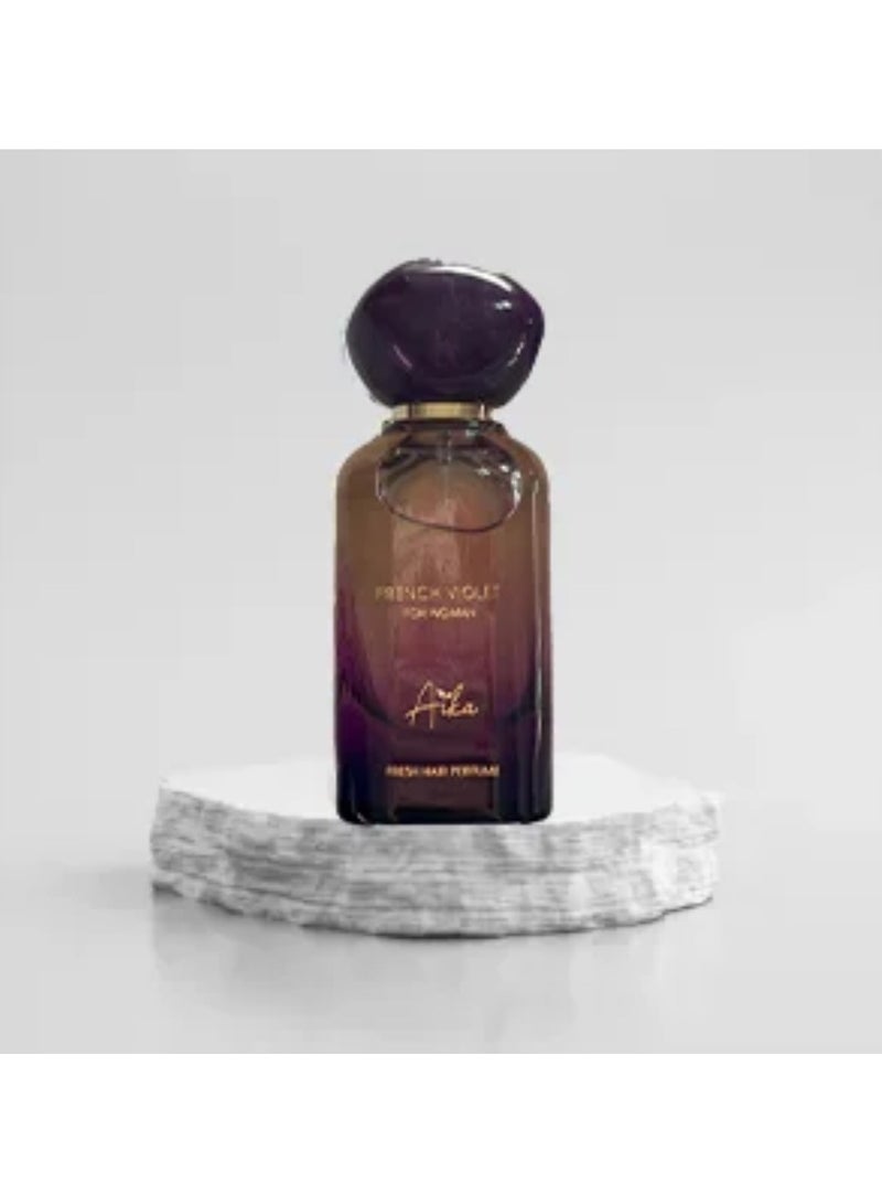 Aika French Violet Hair Perfume 50ml– Violet Leaf, Iris, Musk Perfume for Refreshing Floral Aroma – 50ml Long-Lasting Perfumes Spray – Perfume for Ladies – Lightweight Hair Mist for Daily Freshness and Elegance - Image 1