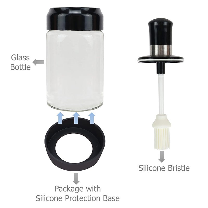 EIKS Excelity Oil Bottle with Silicone Brush for Cooking BBQ Kitchen - Image 5