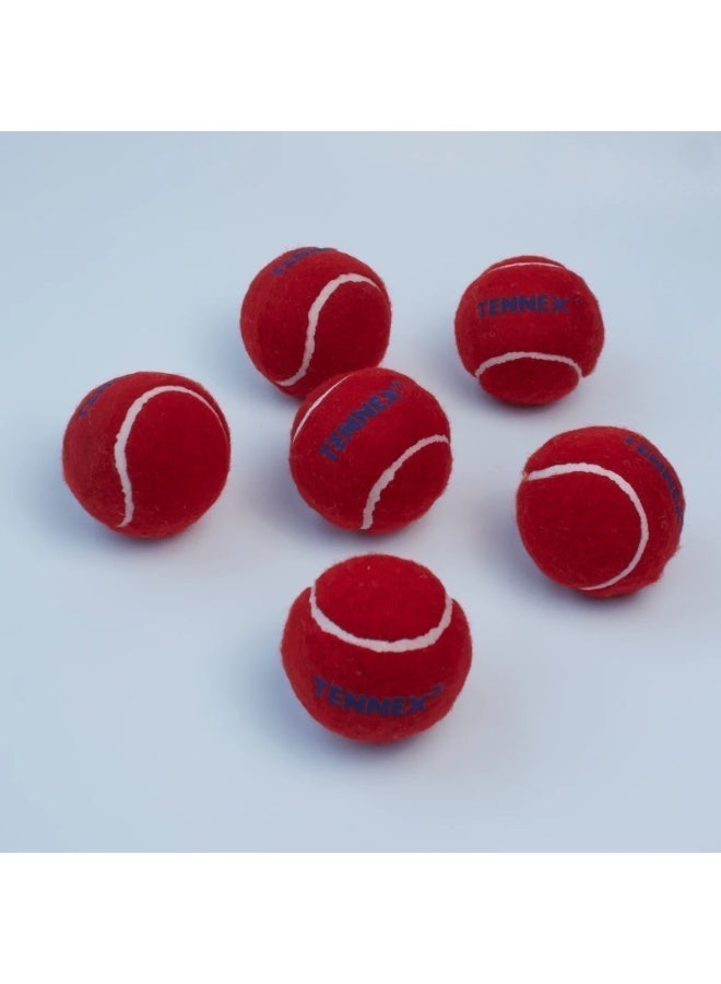 Tennex Red Hard / Heavy  weight Cricket Tennis Balls(Pack of 6) Bundle - Image 2