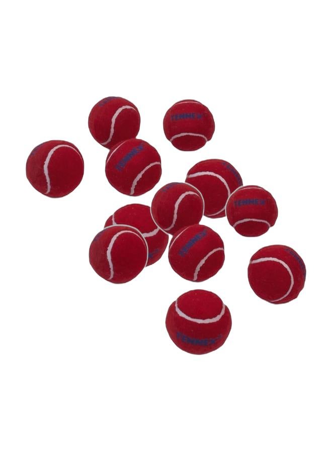 Tennex Red Hard / Heavy  weight Cricket Tennis Balls(Pack of 6) Bundle - Image 1