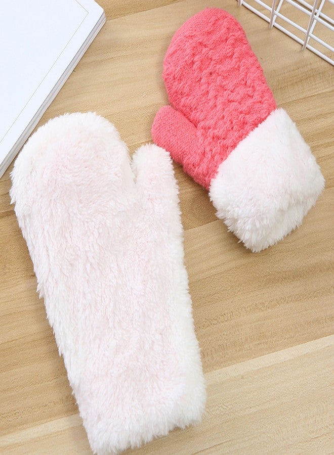 IZUS Toddler Knitted Winter Gloves Stretch Thick Thermal Fleece Lined Mittens Cold Weather Outdoor Sports Warm Baby-Boy/Girl - Image 5