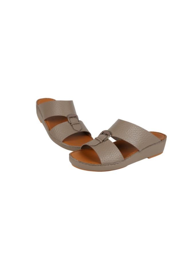barjeel uno 008-3713 Barjeel Uno Mens Arabic Sandals BS 34 Taupe  - Image 3