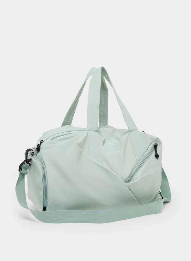 Styli Styli Green Wrap Front Detail Duffel Bag