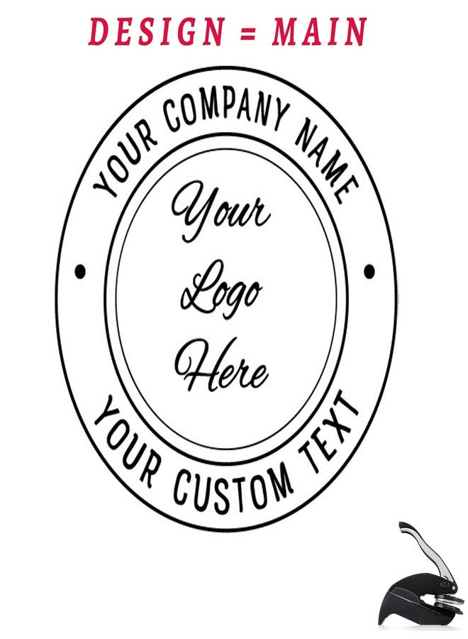 Pickled Stamps Custom Logo Embosser Seal Stamp Your Own Design Personalized 1 x 5/8" - Image 5