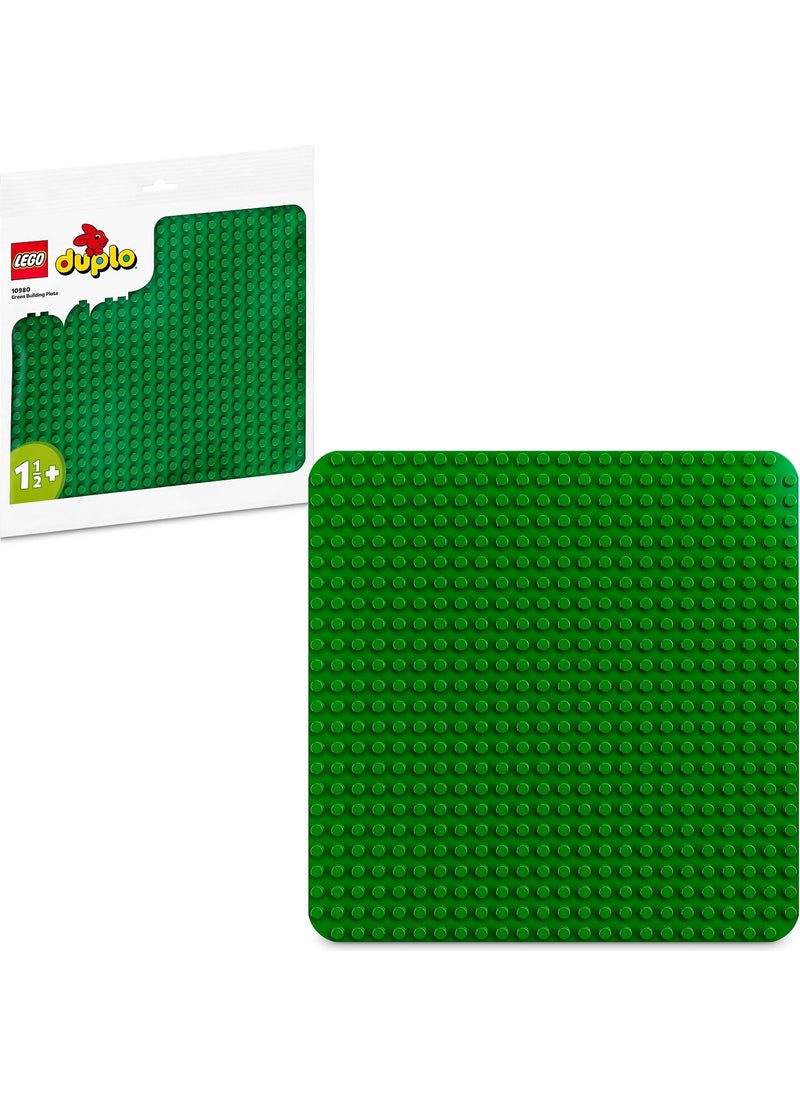 LEGO - ® DUPLO® Green Building Plate 10980 - Building and Display Baseplate for Preschoolers Ages 18 Months and Up (1 Piece) - Image 1