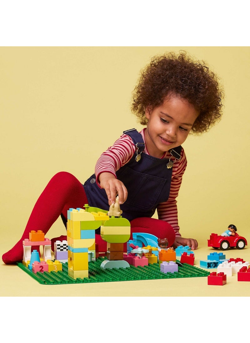 LEGO - ® DUPLO® Green Building Plate 10980 - Building and Display Baseplate for Preschoolers Ages 18 Months and Up (1 Piece) - Image 1