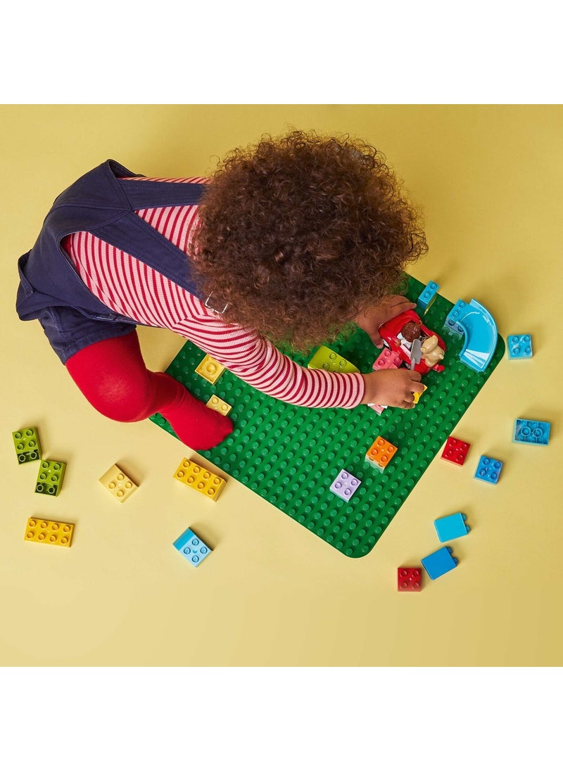 LEGO - ® DUPLO® Green Building Plate 10980 - Building and Display Baseplate for Preschoolers Ages 18 Months and Up (1 Piece) - Image 1