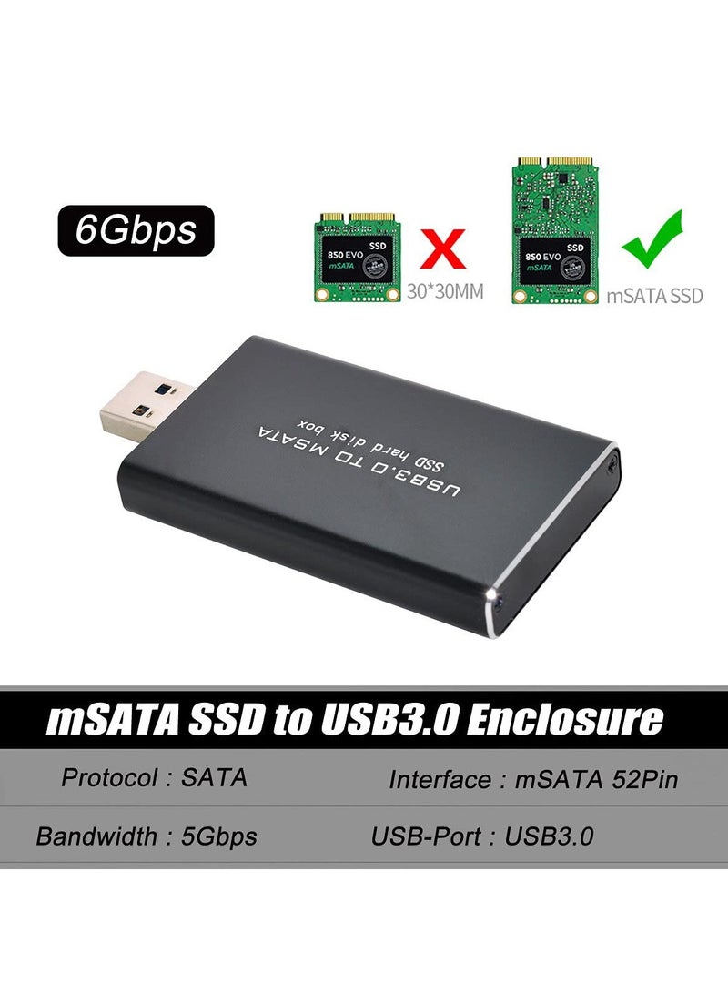erorex Mini PCI-E mSATA to USB 3.0 External SSD PCBA Conveter Adapter Pen Driver Card with Case  - Image 4