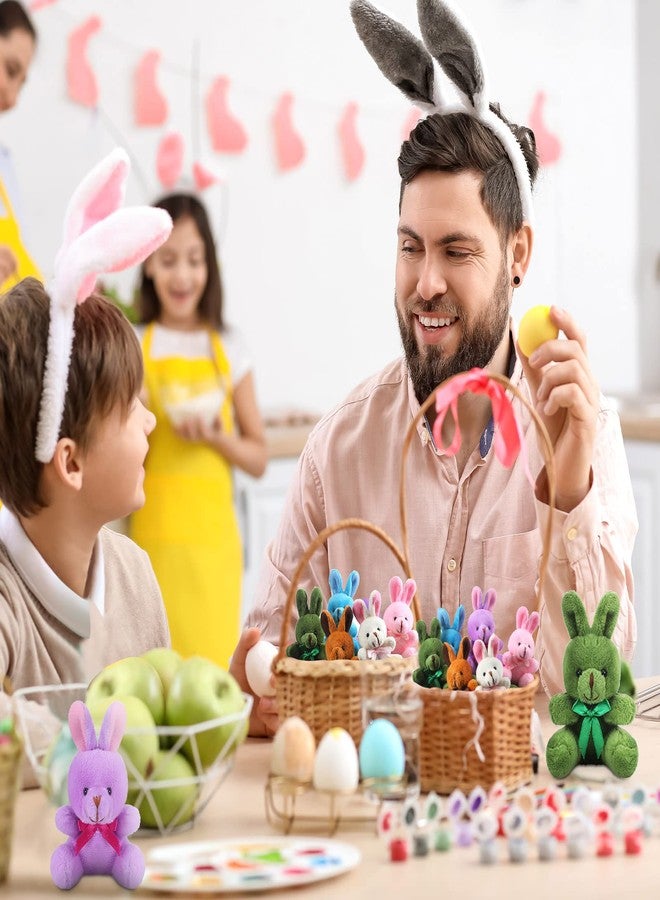 هاريكل - 36 قطعة من الأرانب القطيفة الصغيرة - 4 بوصات - أرانب محشوة - هدايا سلة عيد الفصح - دمى أرانب صغيرة قطيفة - هدايا حفلات أعياد الميلاد وحفلات استقبال المولود - هدايا للفصول الدراسية - Image 4