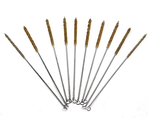 Preamer 6mm/ 0.25" Diameter Brass Wire Tube Brush Cleaning Tool for Tube Bottle Pipe Welding Slag and Rust Remove Cleaner Tool , 10pcs - Image 5