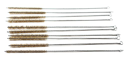 Preamer 6mm/ 0.25" Diameter Brass Wire Tube Brush Cleaning Tool for Tube Bottle Pipe Welding Slag and Rust Remove Cleaner Tool , 10pcs - Image 2