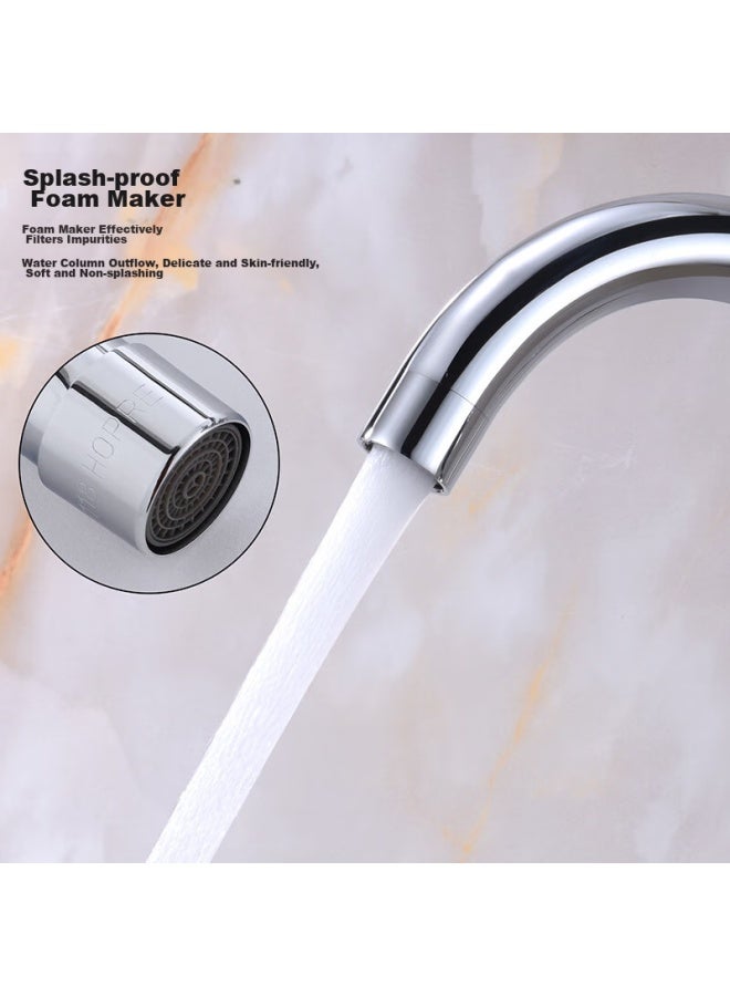 Larsd Wall-mounted Kitchen Faucet, Hot And Cold Rotatable Sink Faucet For Vegetable Washing, Balcony Mixing Valve Faucet Ld75022 - Image 2