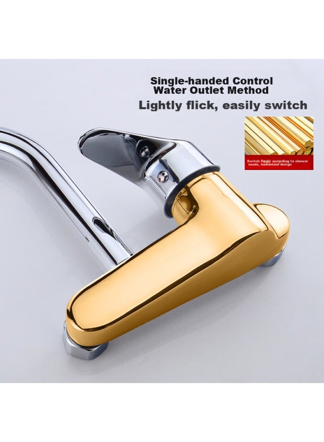Larsd Wall-mounted Kitchen Faucet, Hot And Cold Rotatable Sink Faucet For Vegetable Washing, Balcony Mixing Valve Faucet Ld75022 - Image 3