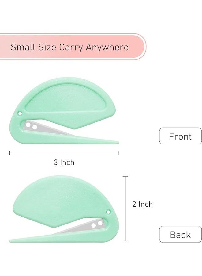 6 قطع فتاحات ظروف على شكل معكرون - فتاح خطابات بشفرة حادة مخفية وآمنة للنساء والرجال وموظفي المكاتب وطلاب الدراسات العليا، لاستخدام في المنزل أو المكتب أو البريد - Image 2
