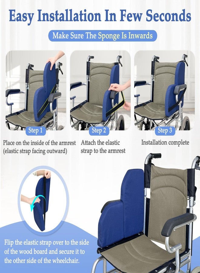 KAVIL Lateral Support for Wheelchair Lateral Cushions for Seniors Wedge Pads Chair Support Attachment L Shape Padded for Wheelchair Side Right Guards Solid Panels for Elderly Positioning Better Posture - Image 5