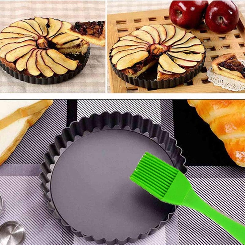 DATANYA 6 Pack 5 Inch Mini Tart Pans with Removable Bottom Round Nonstick Quiche Pan, Heavy Duty Fluted Side Pie Tart Molds for Tartlets, Mousse Cakes, Dessert Baking - Image 5