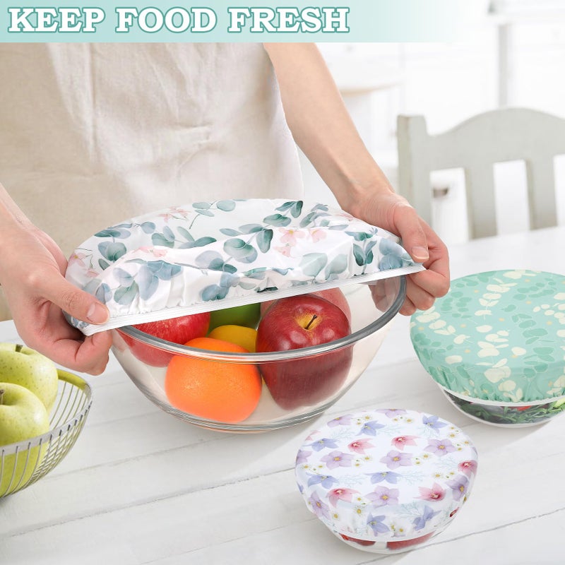 Revahope 5-Size Reusable Beeswax Bowl Covers for Bread Proofing, Cotton Cloth Flexible Beeswax Wraps for Sourdough Bread Cover and Food Storage - Image 5
