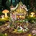 RHZN Book Nook Kit Miniature House Kit 3D Wooden Puzzles for Adults with Tools Tree House - Image 4