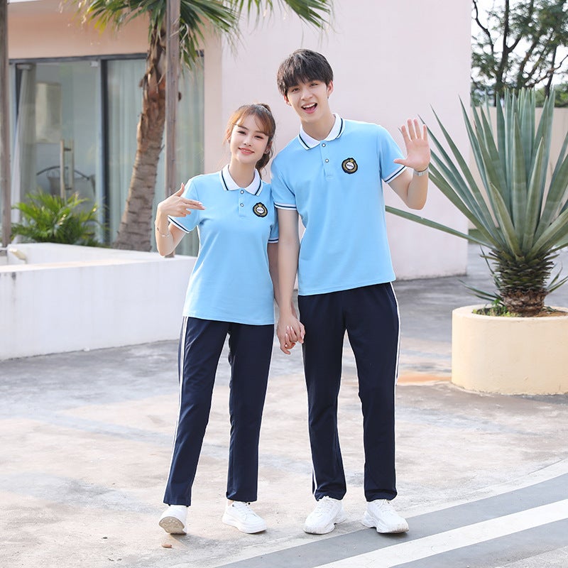 2023 Summer Primary School Short-Sleeved Class Clothes T-Shirt Middle School Students' School Uniform Suit High School Students' School Style Kindergarten Clothes - Image 2