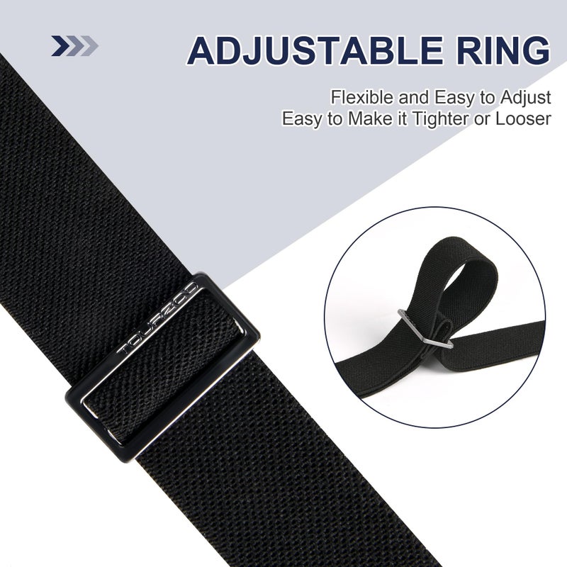 TOURZOO No Show Invisible Belt for Women/Men Elastic Web Strap Waist Stretch Belt with Flat Buckle for Jeans Pants Dresses - Image 3