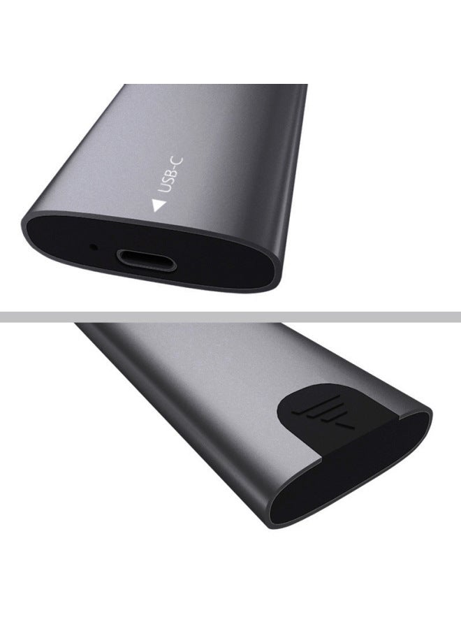 صندوق القرص الصلب m.2 يدعم بروتوكول NVMe SSD إلى USB3.1 صندوق القرص الصلب المحمول الخارجي المعدني الصلب من النوع c - اللون: TP06-AC (بروتوكول NVME واحد) رمادي - Image 5