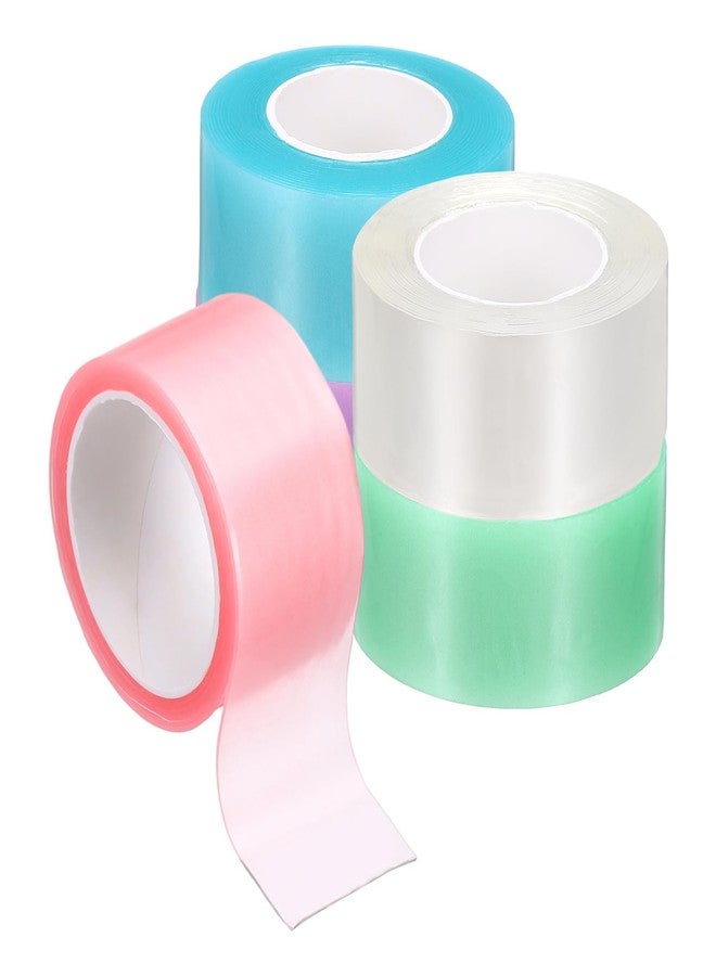 PATIKIL Nano Tape 2 x 39 Inch, 5 Pcs Double Sided Nano Bubble Tape, Adhesive DIY Arts Crafts Ball Maker for Arts DIY Crafts Birthday Parties Home Play, Pink/Blue/Purple/Green/Transparent - Image 1