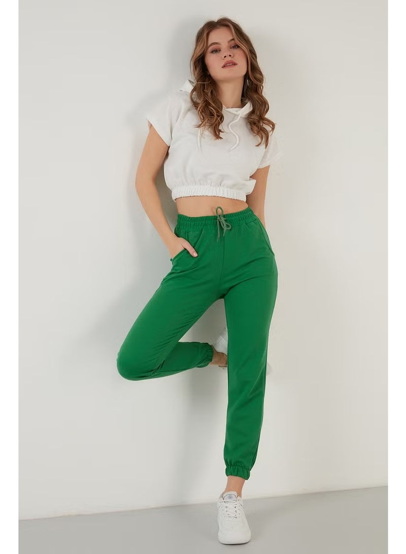 Lela Cotton Basic Jogger Sweatpants with Elastic Waist and Leg Legs Women's Sweatpants 5864171 - Image 2