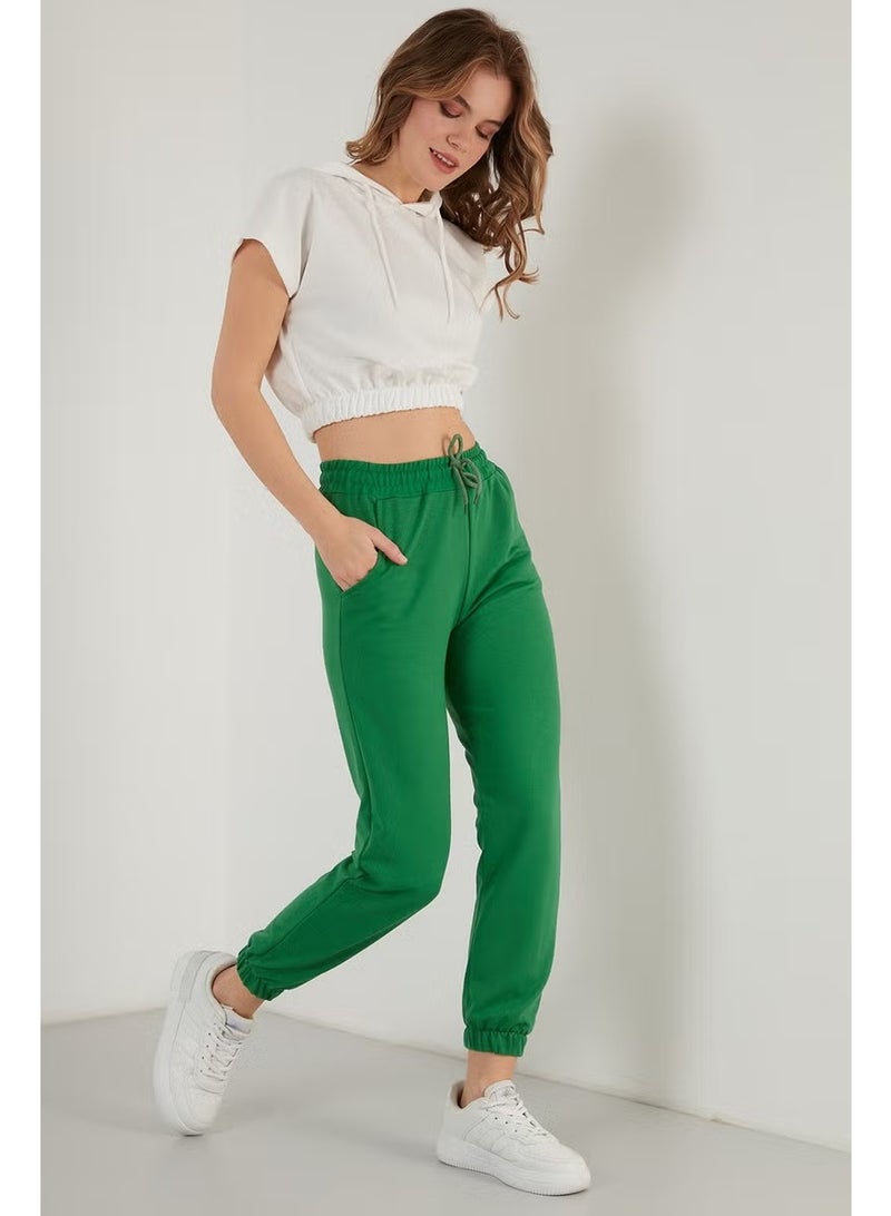 Lela Cotton Basic Jogger Sweatpants with Elastic Waist and Leg Legs Women's Sweatpants 5864171 - Image 1