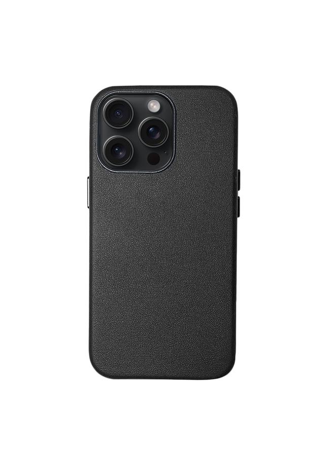The Bros Case For iPhone 15 Pro Lamb Grain PU Back Cover Phone Case 