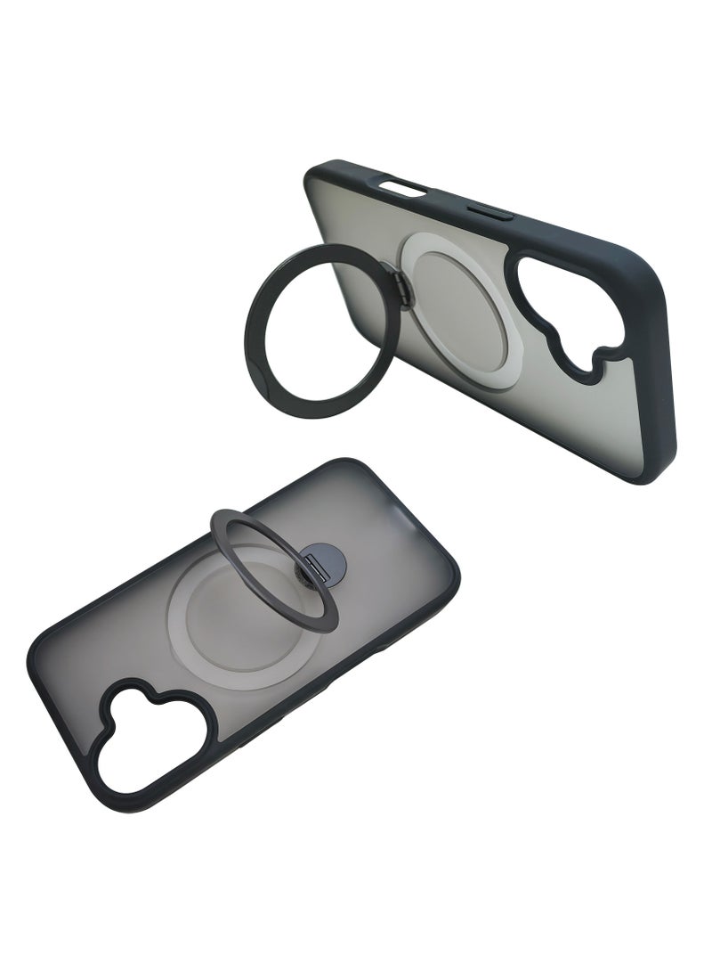 iPhone 16 Magsafe Case with Magnetic Invisible Stand Cover Soft Silicone Phone Cover with Kickstand - Image 2