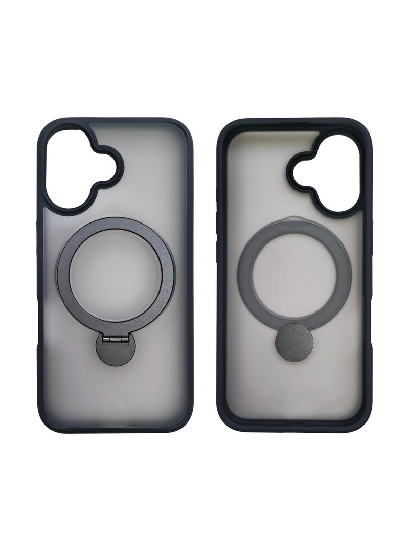 iPhone 16 Magsafe Case with Magnetic Invisible Stand Cover Soft Silicone Phone Cover with Kickstand - Image 1