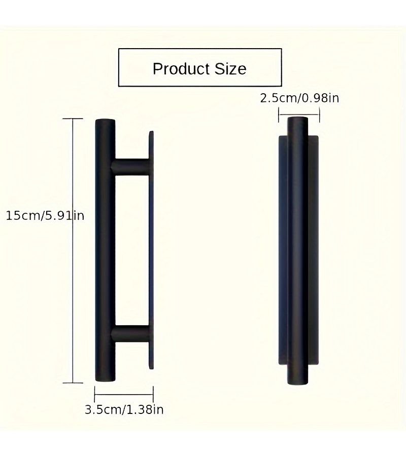 2 Easy Punch Free Self-Adhesive Sliding Door Cabinet Knobs Golden Black And White Handles - Image 5