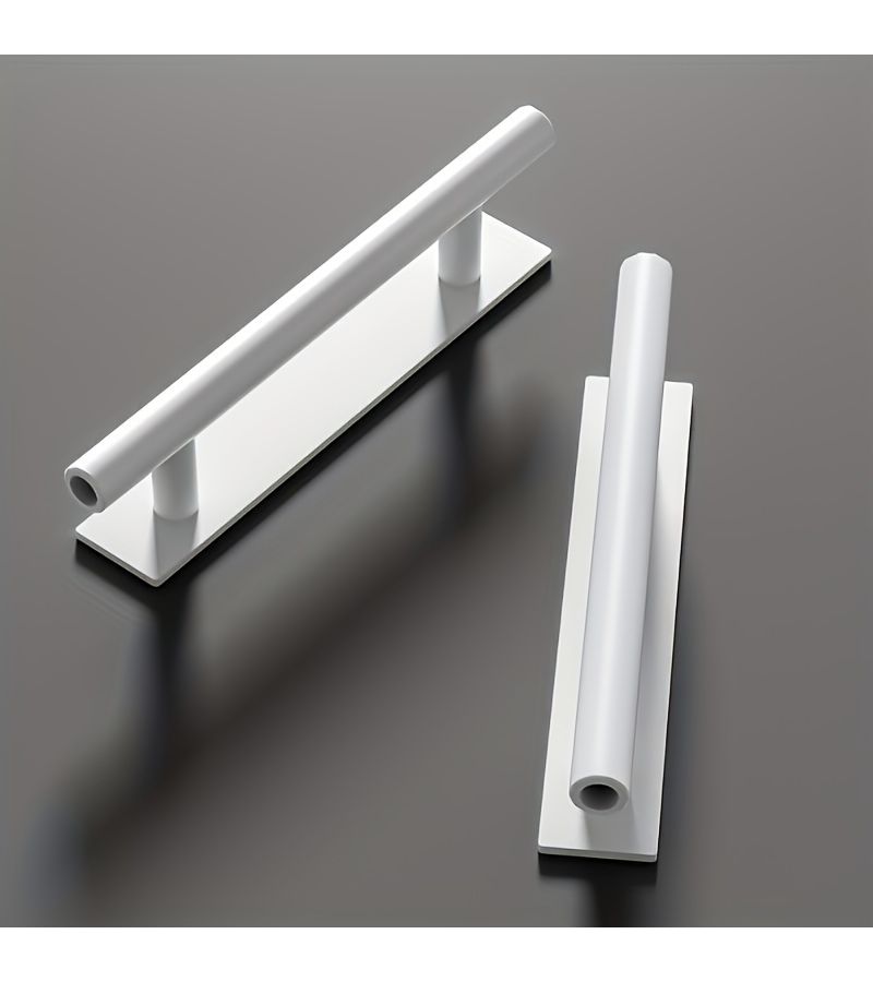 2 Easy Punch Free Self-Adhesive Sliding Door Cabinet Knobs Golden Black And White Handles - Image 3