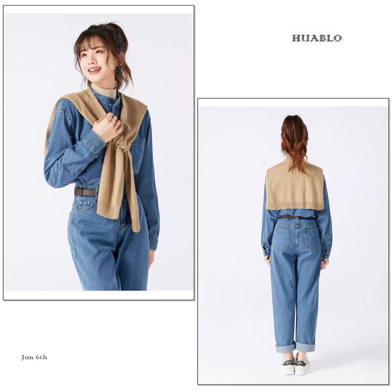 huablo Women's Fashion Sweater Knitted Shawl Knitted Knotted Shawls Multifunctional scarf Sweater Shawl Air-conditioned room shawl Khaki - Image 2