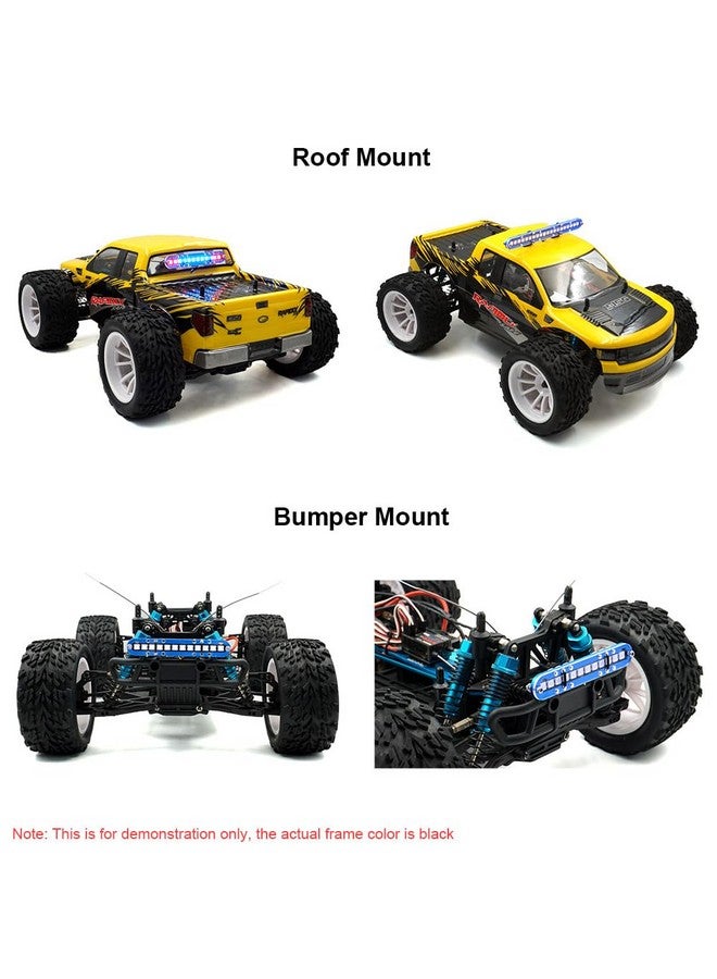 elechawk Rc Led Light Bar Roof Lamp Headlight Tail Light Kit Bumper Light Compatible With Traxxas Rc Car Truck Crawler Tamiya Losi Hpi Rustler Axial Police Lights (100Mm 1 Bar) - Image 5