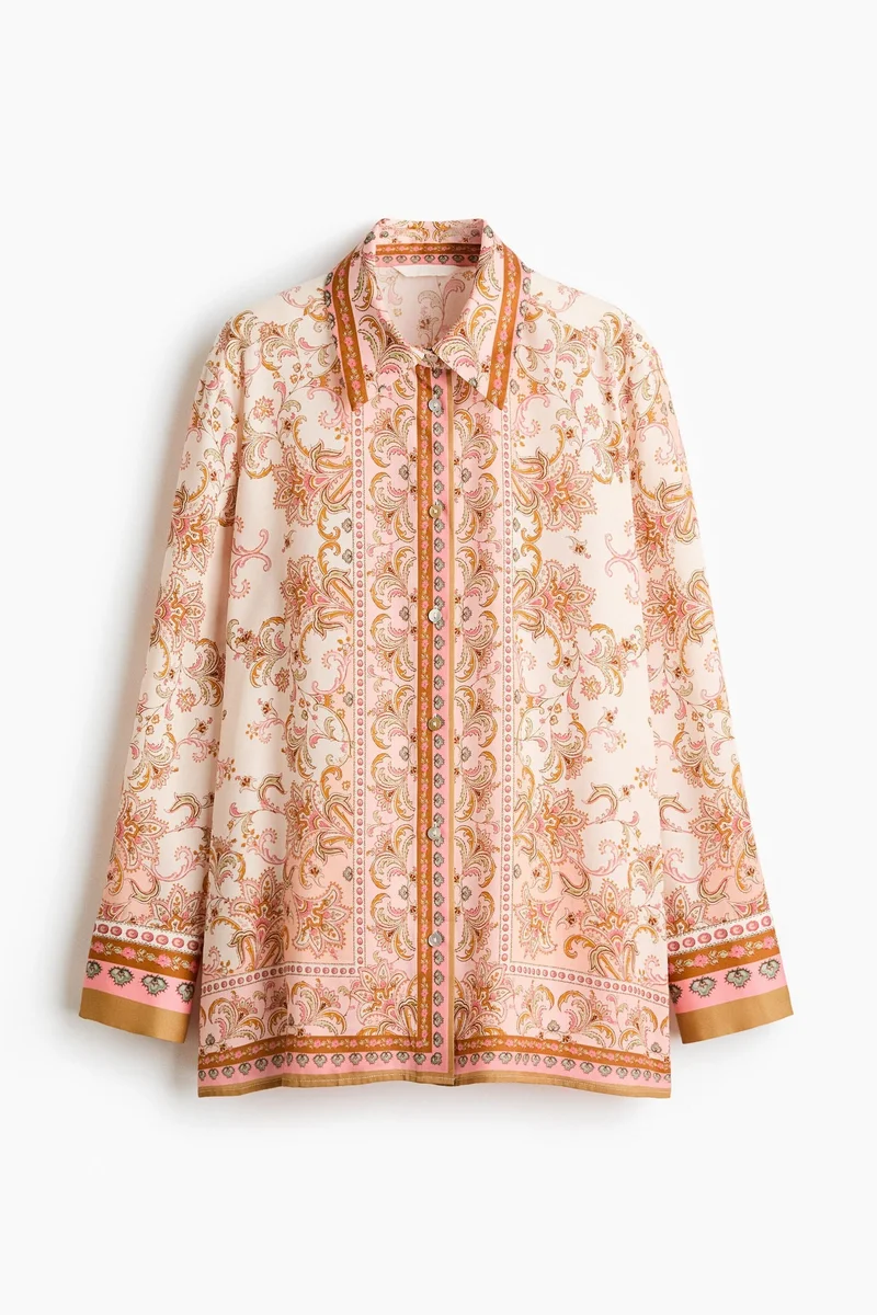 H&M Printed lyocell shirt