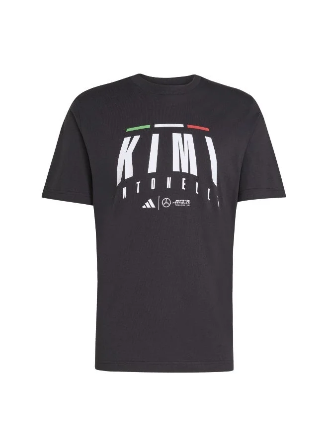 اديداس تيشيرت رجالي أسود بأكمام قصيرة من