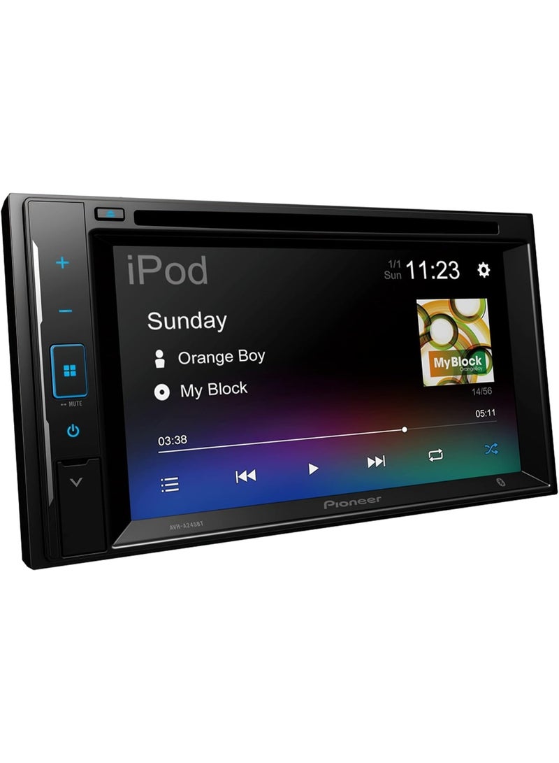 Pioneer AVH-A245BT Double Din with Built in CD DVD Bluetooth Car Stereo - Image 1