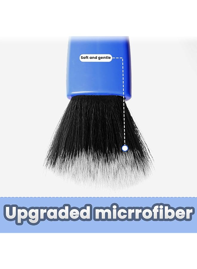 SAGREENY 2 Pcs Double Head Brush For Car Cleaning,Interior Car Cleaner 2 In 1 Car Duster Car Cleaning Brush,Portable Auto Detailing Tools Car Dust Brush For Cleaning Screen Air Vent Dashboard-Black(Blue+Black) - Image 2