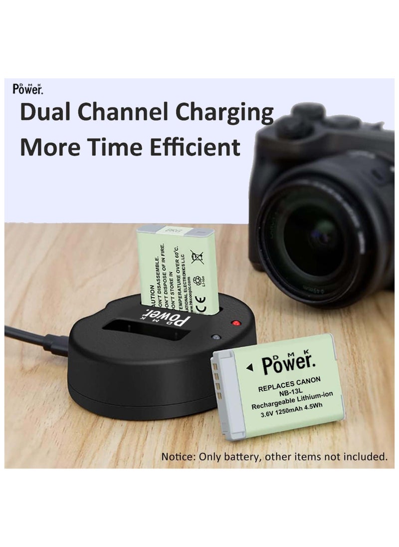 DMK Power NB-13L DMK Power Replacement Battery Compatible Canon NB-13L and PowerShot G5X, G7X, G7 X Mark II, G9X, G9 X Mark II, G1 X Mark III, SX620, SX720, SX730, SX740  - Image 4
