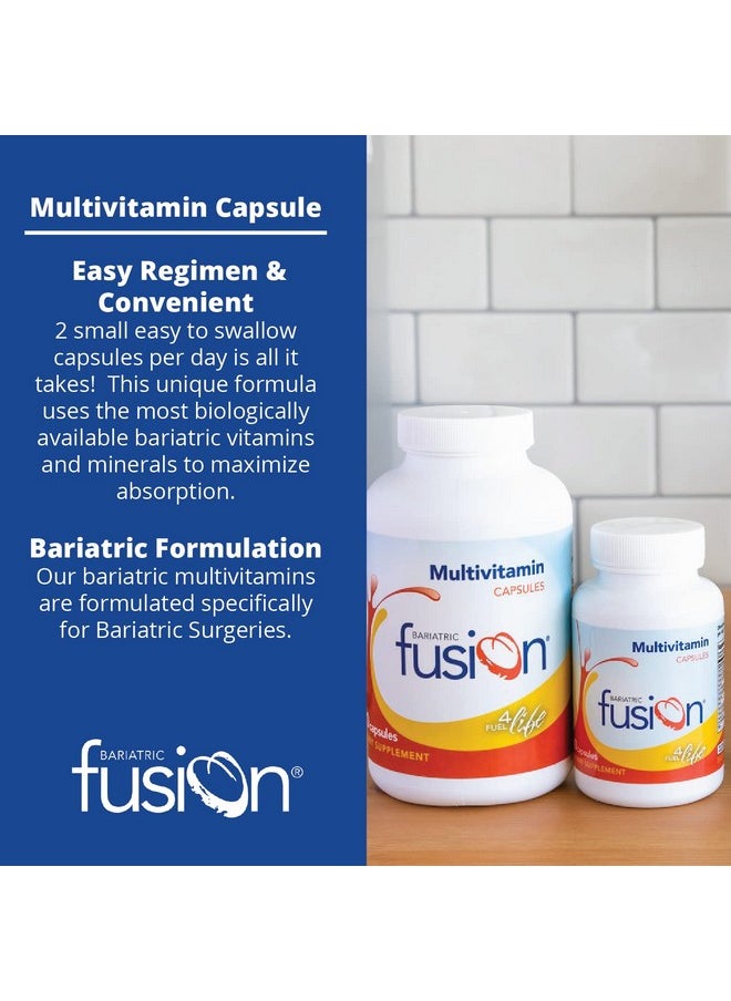 Bariatric Fusion - Bariatric Multivitamin Capsules Without Iron For Post Bariatric Surgery Patients Including Gastric Bypass And Sleeve Gastrectomy 2 Capsules Daily 180 Count 3 Month Supply - Image 1