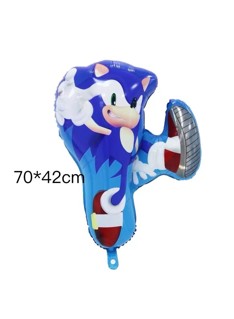26pcs /set Cartoon Sonic theme birthday party decoration balloon set children’s party supply aluminum foil balloon - Image 3
