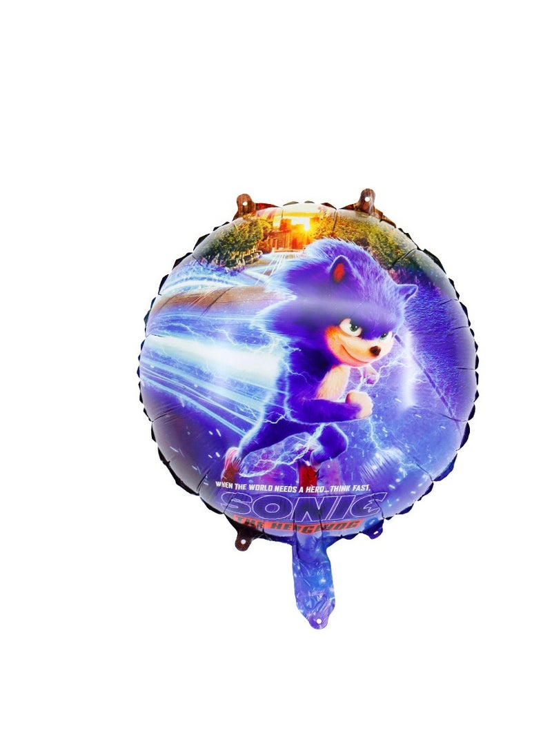 26pcs /set Cartoon Sonic theme birthday party decoration balloon set children’s party supply aluminum foil balloon - Image 5