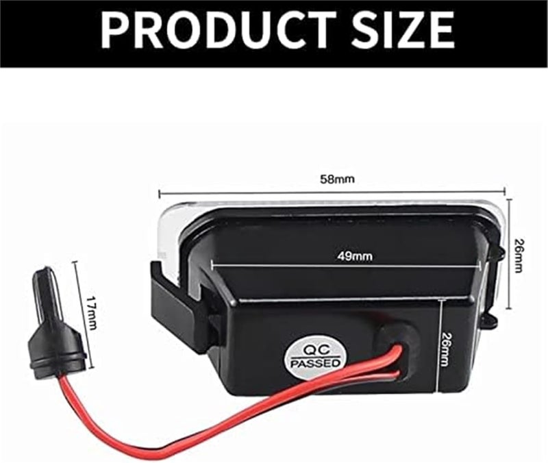 QASULER 2PC Number Plate Light License Lamps - Image 5