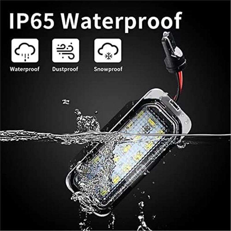 QASULER 2PC Number Plate Light License Lamps - Image 2