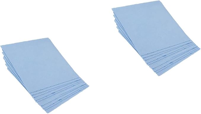 Microfiber Eyeglass Cleaning Cloth 160 Pcs Lens Cleaner Wipes 10x10cm Blue - Image 1