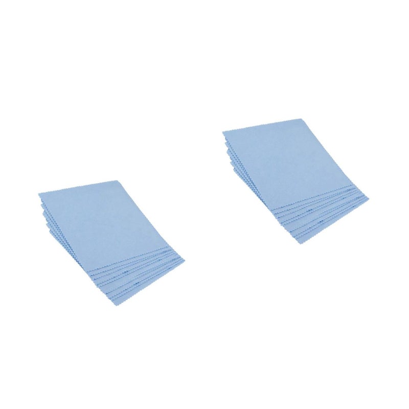 Microfiber Eyeglass Cleaning Cloth 160 Pcs Lens Cleaner Wipes 10x10cm Blue - Image 2