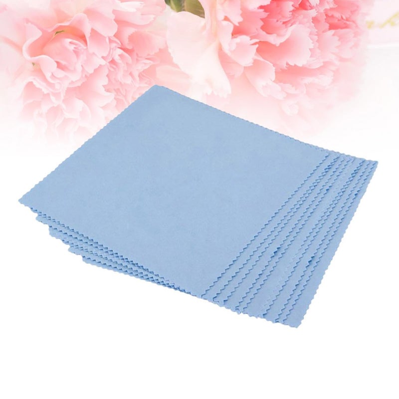 Microfiber Eyeglass Cleaning Cloth 160 Pcs Lens Cleaner Wipes 10x10cm Blue - Image 3