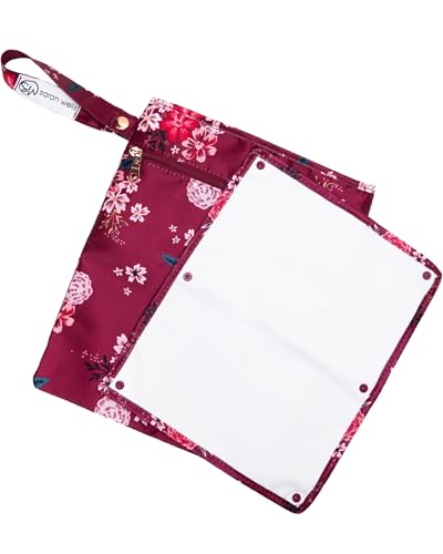 Sarah Wells Pumparoo Wet Dry Bag for Breast Pump Parts Compact Organizer with Waterproof Pocket Staging Mat Fridge Hack Machine Washable Pumping Accessory Berry Bloom - Image 1