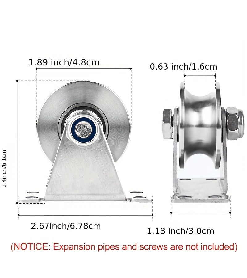 Super Silent Groove Pulley Wheel U Type Block Roller Detachable 48U - Image 3